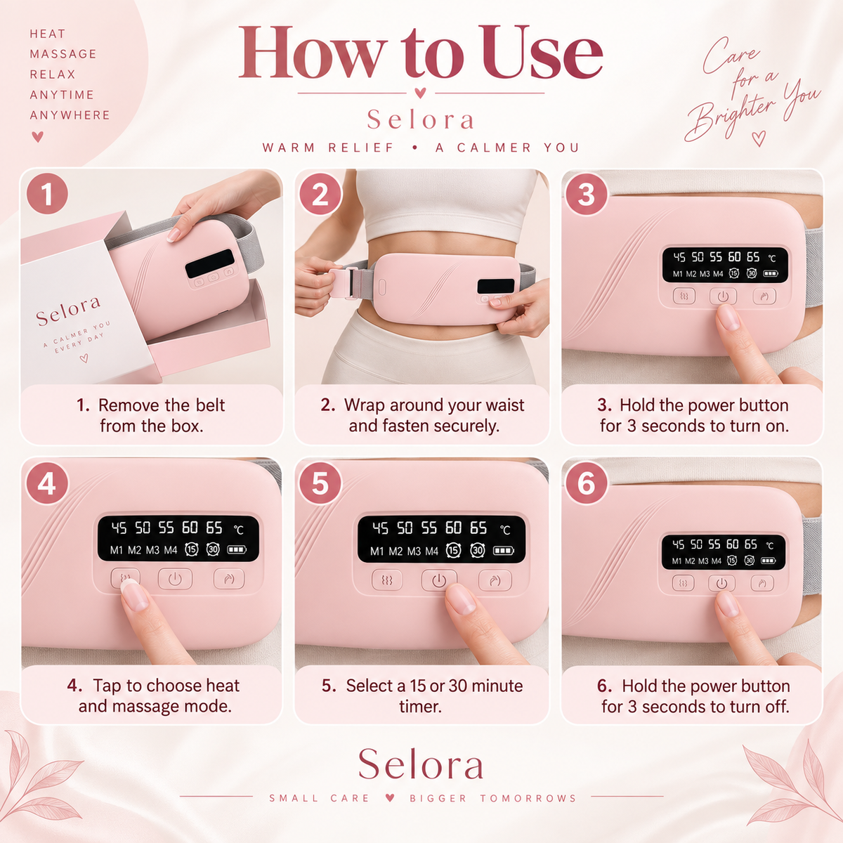 Selora Menstrual Heating Pad & Massage Belt