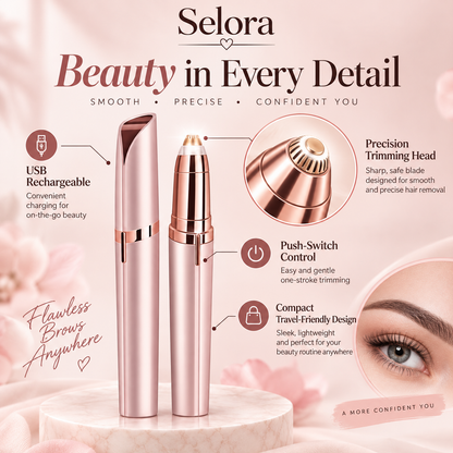 Selora USB Rechargeable Electric Eyebrow Trimmer & Facial Hair Remover