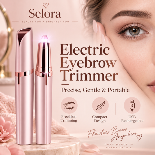 Selora USB Rechargeable Electric Eyebrow Trimmer & Facial Hair Remover