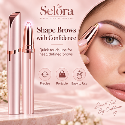Selora USB Rechargeable Electric Eyebrow Trimmer & Facial Hair Remover