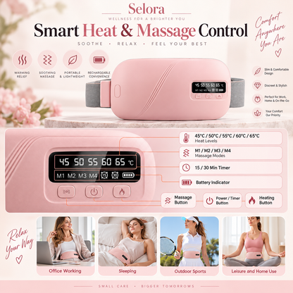 Selora Menstrual Heating Pad & Massage Belt